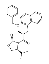 (4S)-3-((2R)-3-Benzyloxymethyl-2-(1-naphthylmethyl)propionyl)-4-isopropyl-2-oxazolidinone Structure