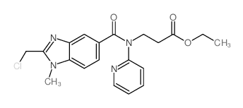 ETHYL 3-(2-(CHLOROMETHYL)-1-METHYL-N-(PYRIDIN-2-YL)-1H-BENZO[D]IMIDAZOLE-5-CARBOXAMIDO)PROPANOATE Structure