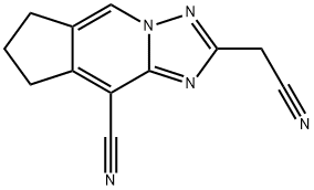 2-Cyanomethyl-8-cyano-6,7-trimethylene-[1,2,4]-triazolo[1,5-a]pyridine structure