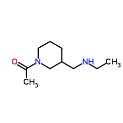 1-{3-[(Ethylamino)methyl]-1-piperidinyl}ethanone Structure