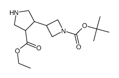ethyl 4-(1-(tert-butoxycarbonyl)azetidin-3-yl)pyrrolidine-3-carboxylate Structure