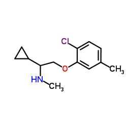 2-(2-chloro-5-methyl-phenoxy)-1-cyclopropyl-N-methyl-ethanamine structure