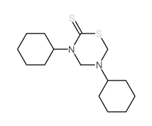 2H-1,3,5-Thiadiazine-2-thione,3,5-dicyclohexyltetrahydro- Structure