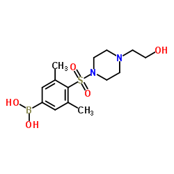 (4-((4-(2-hydroxyethyl)piperazin-1-yl)sulfonyl)-3,5-dimethylphenyl)boronic acid picture