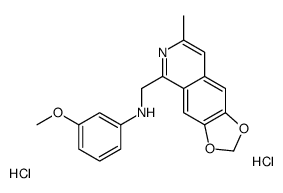 3-methoxy-N-[(7-methyl-[1,3]dioxolo[4,5-g]isoquinolin-5-yl)methyl]aniline,dihydrochloride Structure