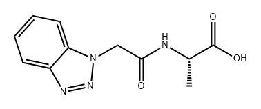 (2-(1H-benzo[d][1,2,3]triazol-1-yl)acetyl)alanine结构式