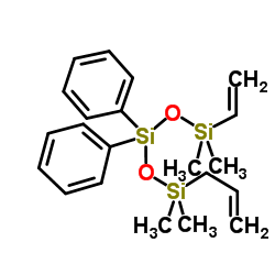 1,5-二甲乙烯基-3,3-二苯基-1,1,5,5-四甲基三硅氧烷结构式