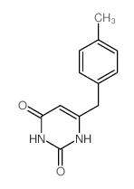 2,4(1H,3H)-Pyrimidinedione,6-[(4-methylphenyl)methyl]-结构式