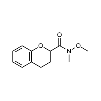 N-甲氧基-N-甲基苯并二氢吡喃-2-甲酰胺结构式