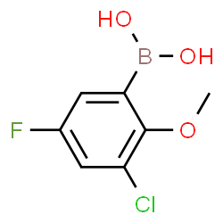 (3-氯-5-氟-2-甲氧基苯基)硼酸结构式