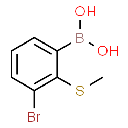 3-Bromo-2-(methylthio)phenylboronic aicd structure