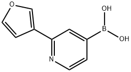 (2-(furan-3-yl)pyridin-4-yl)boronic acid structure