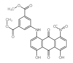 1,3-Benzenedicarboxylicacid, 5-[(9,10-dihydro-4,5-dihydroxy-8-nitro-9,10-dioxo-1-anthracenyl)amino]-,1,3-dimethyl ester结构式