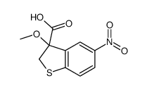 3-methoxy-5-nitrobenzo[b]thiophene-3-carboxylic acid structure