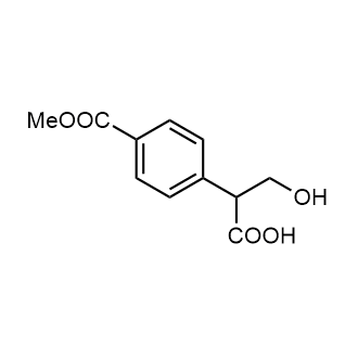 Benzeneaceticacid,α-(hydroxymethyl)-4-(methoxycarbonyl)- Structure