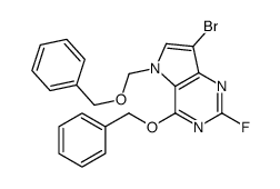 5H-Pyrrolo3,2-dpyrimidine, 7-bromo-2-fluoro-4-(phenylmethoxy)-5-(phenylmethoxy)methyl- structure