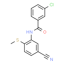 3-CHLORO-N-[5-CYANO-2-(METHYLSULFANYL)PHENYL]BENZENECARBOXAMIDE结构式