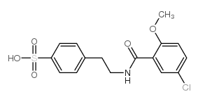 p-[2-[(5-Chloro-2-methoxybenzoyl)amino]ethyl]benzenesulfonic Acid Structure