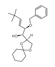 (1S,2R,E)-2-(benzyloxy)-5,5-dimethyl-1-((R)-1,4-dioxaspiro[4.5]decan-2-yl)hex-3-en-1-ol Structure