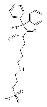 Thiosulfuric acid hydrogen S-[2-[[4-(4,4-diphenyl-2,5-dioxo-1-imidazolidinyl)butyl]amino]ethyl] ester Structure