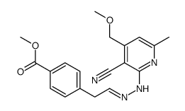 methyl 4-[2-[[3-cyano-4-(methoxymethyl)-6-methylpyridin-2-yl]hydrazinylidene]ethyl]benzoate结构式