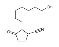 2-(7-hydroxyheptyl)-3-oxocyclopentane-1-carbonitrile Structure