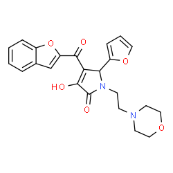 2H-Pyrrol-2-one,4-(2-benzofuranylcarbonyl)-5-(2-furanyl)-1,5-dihydro-3-hydroxy-1-[2-(4-morpholinyl)ethyl]-(9CI) structure