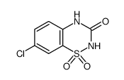 7-chloro-3-oxo-3,4-dihydro-2H-1,2,4-benzothiadiazine 1,1-dioxide structure