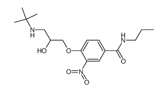 4-(3-tert-Butylamino-2-hydroxy-propoxy)-3-nitro-N-propyl-benzamide结构式