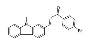 1-(4-bromophenyl)-3-(9-methylcarbazol-2-yl)prop-2-en-1-one Structure