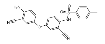 N-[4-(4-Amino-3-cyano-phenoxy)-2-cyano-phenyl]-4-methyl-benzenesulfonamide结构式