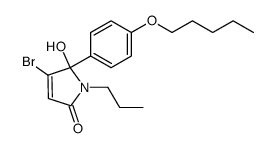 4-bromo-5-hydroxy-5-(4-pentyloxy-phenyl)-1-propyl-1,5-dihydro-pyrrol-2-one Structure