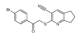 2-[2-(4-bromophenyl)-2-oxoethyl]sulfanyl-6,7-dihydro-5H-cyclopenta[b]pyridine-3-carbonitrile Structure