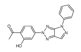 1-[2-hydroxy-4-(4-phenyl-4H-pyrazolo[3,4-d][1,2,3]triazol-2-yl)-phenyl]-ethanone结构式