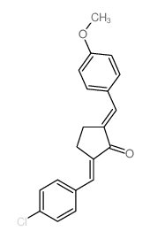 Cyclopentanone,2-[(4-chlorophenyl)methylene]-5-[(4-methoxyphenyl)methylene]-结构式