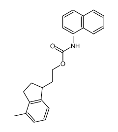 Naphthalen-1-yl-carbamic acid 2-(4-methyl-indan-1-yl)-ethyl ester Structure