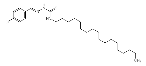 1-[(4-chlorophenyl)methylideneamino]-3-octadecyl-thiourea结构式