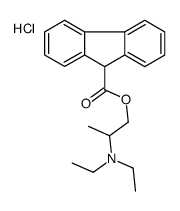 diethyl-[1-(9H-fluorene-9-carbonyloxy)propan-2-yl]azanium,chloride结构式