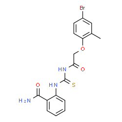 2-[({[(4-bromo-2-methylphenoxy)acetyl]amino}carbonothioyl)amino]benzamide picture