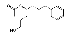 Acetic acid (S)-1-(3-hydroxy-propyl)-4-phenyl-butyl ester结构式