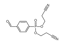 3-[2-cyanoethoxy-(4-formylphenyl)phosphoryl]oxypropanenitrile Structure