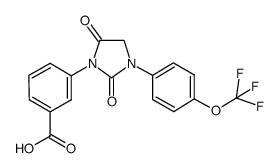 3-[2,5-dioxo-3-(4-trifluoromethoxy-phenyl)-imidazolidin-1-yl]-benzoic acid Structure