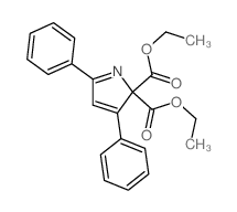 2H-Pyrrole-2,2-dicarboxylicacid, 3,5-diphenyl-, 2,2-diethyl ester结构式