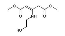 dimethyl 3-((2-hydroxyethyl)amino)pent-2-enedioate结构式