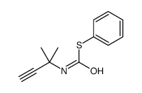 S-phenyl N-(2-methylbut-3-yn-2-yl)carbamothioate Structure