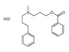 3-benzoyloxypropyl-methyl-(3-phenylpropyl)azanium,chloride Structure