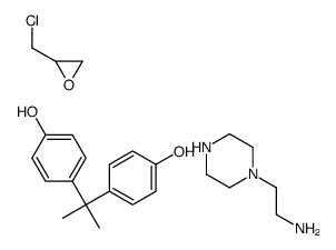 2-(chloromethyl)oxirane,4-[2-(4-hydroxyphenyl)propan-2-yl]phenol,2-piperazin-1-ylethanamine Structure