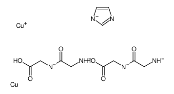 (2-azanidylacetyl)-(carboxymethyl)azanide,copper,copper(1+),imidazol-3-ide结构式