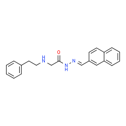 N-(naphthalen-2-ylmethylideneamino)-2-(phenethylamino)acetamide Structure