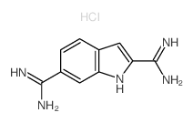 2-(diaminomethylidene)indole-6-carboximidamide,hydrochloride Structure